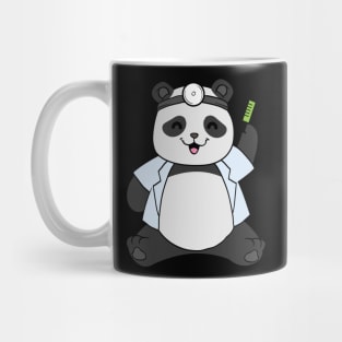 Funny panda as a doctor Mug